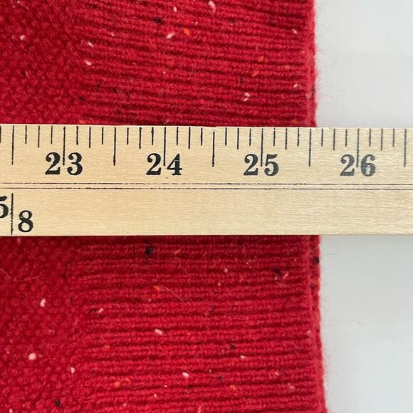 Jos A Bank Mens XL Quarter Zip Pullover Sweater Lambswool Blend Red Funnel Neck - Picture 8 of 9